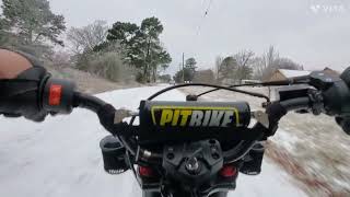 XPro 125cc Dirt Bike takes on snow [upl. by Nylirret]