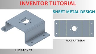 Sheet Metal 3D Tutorial in Autodesk Inventor Exercise 01 [upl. by Kriste]