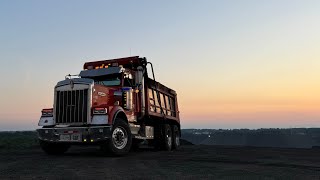 First night shift of the year  Dump Trucking  KW900B  CAT C13 [upl. by Alistair810]