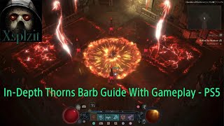 Diablo 4 Thorns Barbarian Build Guide with Gameplay  PS5 [upl. by Kyte551]