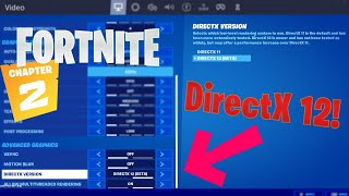 Fortnite DirectX 12 Gameplay Comparison  Better FPS Update 1120 [upl. by Ploch588]