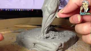 How to Sculpt Ecorche Hercules  Part 521 Right Lower Leg Muscles Peroneus Muscles [upl. by Mchale]