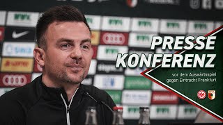 Pressekonferenz  Eintracht Frankfurt vs FCA  Enrico Maaßen [upl. by Aekerly106]