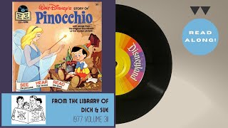 Pinocchio 1977  Disneyland Little LongPlaying Record 311  ReadAlong Vinyl Records [upl. by Johnsten]