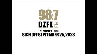 DZFEFM 987 MHz Sign OFF September 25 2023 [upl. by Aicilak623]