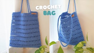 How to Crochet a Bag  Crochet Tote Bag Tutorial  Back to Basic Crochet Pattern ViVi Berry Crochet [upl. by Ihc]