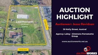 Auction Highlight  30 Kelly Street Austral  Auctioneer Jesse Davidson [upl. by Earlie]