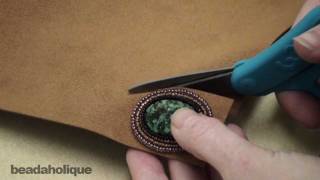 Bead Embroidery How to Trim the Foundation and Attach the Backing [upl. by Bonnie]