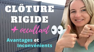 CLÔTURE rigide avec OCCULTANT  avantages et inconvénients [upl. by Nmutua]