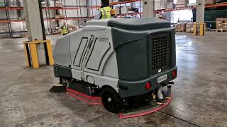 Nilfisk SC8000 Combination scrubber sweeper  warehouse cleaning [upl. by Haronid557]