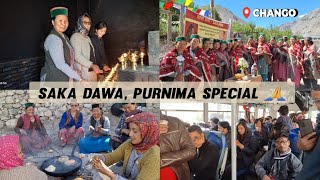 SAKA DAWA  PURNIMA SPECIAL  CHANGO VILLAGE  vlog chango  villagevlog [upl. by Fennessy]