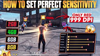 How To Set Perfect Sensitivity  Dpi For 2Gb4Gb6Gb8Gb DEVICE Auto Headshot Sensitivity Free Fire [upl. by Nodnyl]