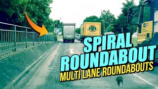 Spiral Roundabout  Multi Lane roundabouts UK [upl. by Owiat982]