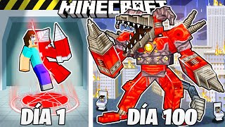 ¡Sobreviví 100 DÍAS como un EVIL DRILLMAN en Minecraft HARDCORE [upl. by Jarrell109]