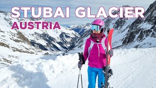 Skiing in Stubai Glacier the Largest Ski Resorts in Austria [upl. by Adena]