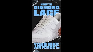 How To Lace Nike Air Force 1s Diamond Lacing [upl. by Oirromed]