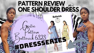 274 FABOLOUS GERTIE ONE SHOULDER DRESS BUTTERICK 6323 PATTERN REVIEW  GRETCHEN HIRSCH [upl. by Angeli]