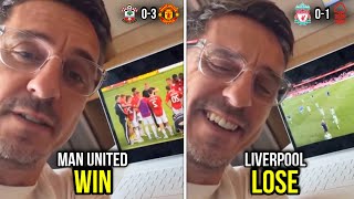 Gary Neville Reaction to Liverpools Defeat 😂 [upl. by Cammie]