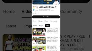 Khan sir play free fire trendingshorts 💀☠️WAartstudio [upl. by Yvehc493]