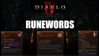 Diablo 4  Runewords What you NEED to know [upl. by Halas490]