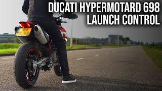 Ducati Hypermotard 698 Launch Control  0100 timer [upl. by Pearman]