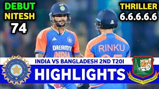 India Vs Bangladesh 2nd T20 full Match Highlights 2024  IND VS BAN Highlights Match [upl. by Yralam407]