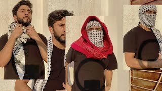 How to tie Palestinian Keffiyeh Part 2  SheMagh Tutorial I Majid Shah [upl. by Igiul]