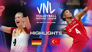 🇩🇪 GER vs 🇹🇷 TUR  Highlights  Week 2  Womens VNL 2024 [upl. by Maunsell928]