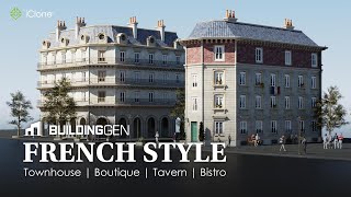 French Style Pack for BuildingGen plugin  iClone [upl. by Leahsim]