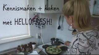 KOOK MET MIJ  Hellofresh 1  kennismaken  Kokossoep met udonnoodles en pindas  Blablabla [upl. by Reffotsirk]