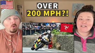 Americans React to Isle of Man TT  Top Speed Moments [upl. by Milurd]