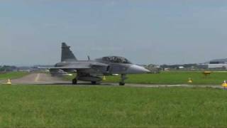 JAS39 Gripen at Emmen oton [upl. by Nuawtna]