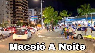 Maceió Alagoas A Noite Praia De Pajuçara E Praia De Ponta Verde [upl. by Wallace]