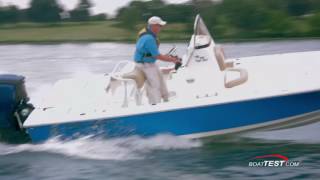 Key West 210 Bay Reef 2016 Test Video  By BoatTESTcom [upl. by Orodisi]