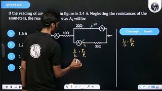 If the reading of ammeter A1 in figure is 24 A Neglecting the resistances of the amm [upl. by Oiretule]