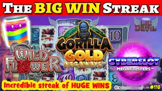 BIG WIN STREAK on SLOTS  Lil Devil Gorilla Gold Megaways Jammin Jars Dinopolis amp more [upl. by Nemzaj]