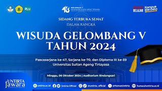 LIVE WISUDA GEL V UNTIRTA TAHUN 2024 [upl. by Benis]