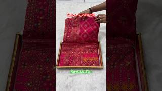 A very beautiful fancy pasmina silk saree fashion bandhani video party shopping shorts video [upl. by Aracal]