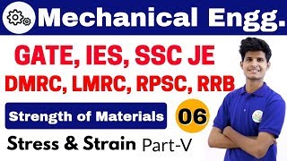 10 PM  Mechanical by Neeraj Sir  Day 06  Stress amp Strain PartV Thermal Stress [upl. by Henrieta]