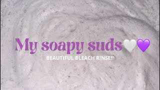 ASMR Sponge squeezing BEAUTIFUL BLEACH RINSE💜💜 [upl. by Rois823]