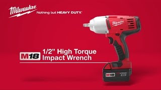 Milwaukee® M18™ ½quot HighTorque Impact Wrench 266222 [upl. by Ahsinuq]