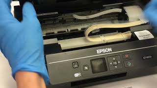 How to remove cartridges from Epson EcoTank ET2650 [upl. by Veedis]