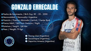 Gonzalo Errecalde 6  Marcador Central  Center Back  Deportivo Armenio 2023 [upl. by Yenoh362]