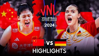 🇨🇳 CHINA vs GERMANY 🇩🇪  Highlights  Womens VNL 2024 [upl. by Alberto]