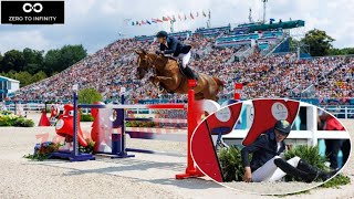 olympische sommerspiele 2024 Paris Henrik von Eckermann fällt vom Pferd  Back [upl. by Eugor128]