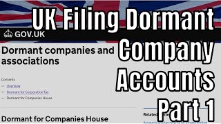 Filing Dormant Limited Company Accounts Part 1 Accounts to Companies House [upl. by Notsecnirp713]