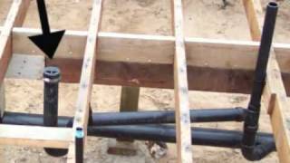 Shower Drain Plumbing Pipes Under Raise Foundation  How Do They Work [upl. by Itnahsa]