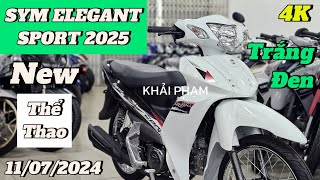 Review SYM ELEGANT Sport 2025 màu Trắng Đen  giá bán ngày 110724 CH Mai Duyên Khải Phạm sym [upl. by Yartnoed]