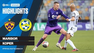 Maribor 3  1 Koper  27 krog 202324 PrvaLigaTelemach [upl. by Yule]