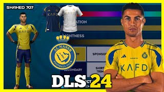 DLS 24  Al  Nassr New Kits 2425 In Dls 24  lmport Ronaldo Al  Nassr New Jersey In Dls 24 [upl. by Rebna]